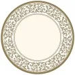 talerzyki papierowe gold ornament rokoko zloty maki 23 cm 8 szt