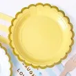 talerzyki papierowe golden border zolte partydeco 18 cm 6 szt