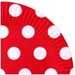 talerzyki papierowe grochy czerwony fsopakowania 23 cm 8 szt