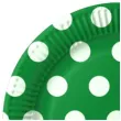 talerzyki papierowe grochy zielony fsopakowania 23 cm 8 szt