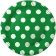 talerzyki papierowe grochy zielony fsopakowania 23 cm 8 szt