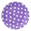 talerzyki papierowe groszki lawendowe 23 cm 6 szt
