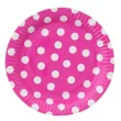 talerzyki papierowe groszki rozowe 23 cm 6 szt