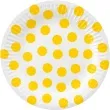 talerzyki papierowe groszki zolte 18 cm 6 szt
