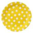 talerzyki papierowe groszki zolte 23 cm 6 szt