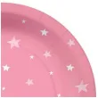 talerzyki papierowe gwiazdki rozowe paw 18 cm 10 szt