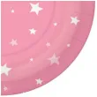 talerzyki papierowe gwiazdki rozowe paw 18 cm 10 szt