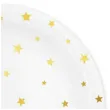 talerzyki papierowe gwiazdki zlote biale partypal 23 cm 6 szt