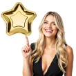 talerzyki papierowe gwiazdki zlote chrom 18 cm 6 szt