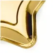 talerzyki papierowe gwiazdki zlote chrom 18 cm 6 szt