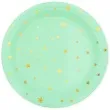talerzyki papierowe gwiazdki zlote mietowe partypal 23 cm 6 szt