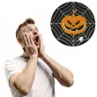 talerzyki papierowe halloween dynia z pajeczyna maki czarny 22 7 cm 8 szt