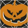 talerzyki papierowe halloween dynia z pajeczyna maki czarny 22 7 cm 8 szt