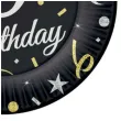 talerzyki papierowe happy birthday 18 b c czarny godan 23 cm 6 szt