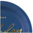 talerzyki papierowe happy birthday 30 granatowy partypal 18 cm 6 szt