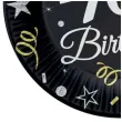 talerzyki papierowe happy birthday 40 urodziny b c czarne godan 18 cm 8 szt