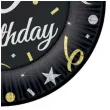 talerzyki papierowe happy birthday 40 urodziny b c czarne godan 18 cm 8 szt
