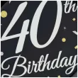 talerzyki papierowe happy birthday 40 urodziny b c czarny godan 23 cm 6 szt