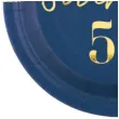 talerzyki papierowe happy birthday 50 granatowy partypal 18 cm 6 szt