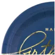 talerzyki papierowe happy birthday 60 granatowy partypal 18 cm 6 szt