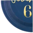 talerzyki papierowe happy birthday 60 granatowy partypal 18 cm 6 szt