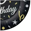 talerzyki papierowe happy birthday 60 urodziny b c czarny godan 23 cm 6 szt