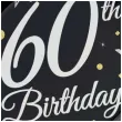 talerzyki papierowe happy birthday 60 urodziny b c czarny godan 23 cm 6 szt