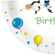 talerzyki papierowe happy birthday baloniki paw 23 cm 10 szt