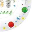 talerzyki papierowe happy birthday baloniki paw 23 cm 10 szt