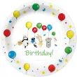 talerzyki papierowe happy birthday baloniki paw 23 cm 10 szt