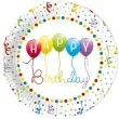 talerzyki papierowe happy birthday baloniki procos 23 cm 8 szt