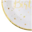 talerzyki papierowe happy birthday bialo zlote santex 22 5 cm 10 szt
