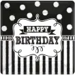 talerzyki papierowe happy birthday chalkboard 18 cm 8 szt