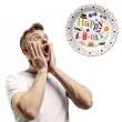 talerzyki papierowe happy birthday funny b day mix maki 18 cm 8 szt