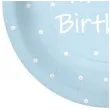 talerzyki papierowe happy birthday kropki blekitne paw 23 cm 10 szt