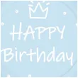 talerzyki papierowe happy birthday kropki blekitne paw 23 cm 10 szt