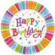 talerzyki papierowe happy birthday radiant amscan 23 cm 8 szt