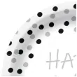 talerzyki papierowe happy birthday srebrne konfetti biale paw 23 cm 10 szt