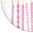talerzyki papierowe happy birthday swieczki bialy procos 23 cm 8 szt