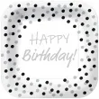 talerzyki papierowe happy birthday zlote konfetti biale kwadratowe paw 23 x 23 cm 10 szt