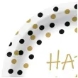 talerzyki papierowe happy birthday zlote konfetti paw 23 cm 10 szt