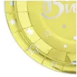 talerzyki papierowe happy birthday zlote partypal 18 cm 6 szt