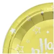 talerzyki papierowe happy birthday zlote partypal 23 cm 6 szt