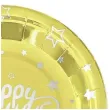 talerzyki papierowe happy birthday zlote partypal 23 cm 6 szt