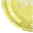 talerzyki papierowe happy birthday zlote partypal 23 cm 6 szt