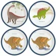 talerzyki papierowe happy dinosaur mix amscan 23 cm 8 szt