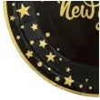 talerzyki papierowe happy new year czarne partypal 18 cm 6 szt