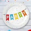 talerzyki papierowe jednorazowe kolorowe party dekoracja na urodziny sylwestra 18 cm 6 szt