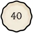 talerzyki papierowe jednorazowe na 40 urodziny hello 40 kremowe 18 cm 6 szt