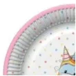 talerzyki papierowe jednorozec unicorn mix 18 cm 8 szt